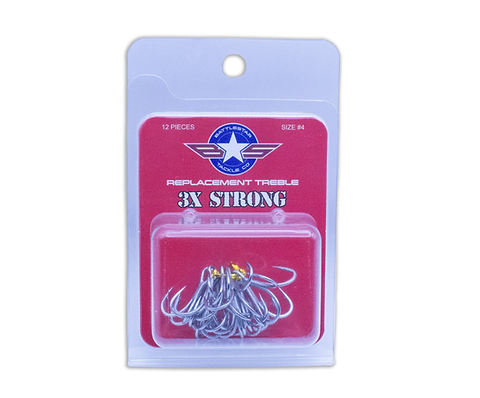 Battlestar replacement treble hooks 3x strong